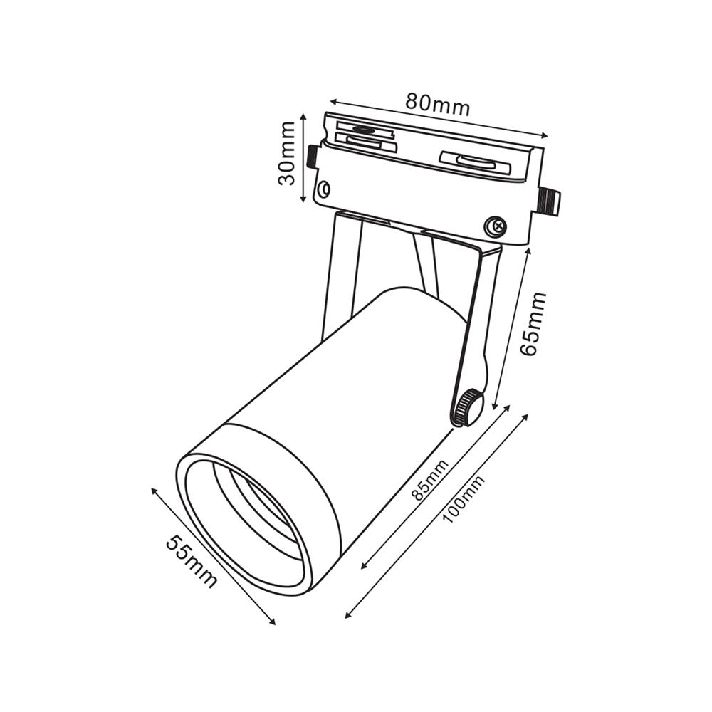 แทรคไลท์ ติดราง GU5.3 SHINING SF-TRR1GU53-3 สีขาว