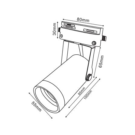 แทรคไลท์ ติดราง GU5.3 SHINING SF-TRR1GU53-3 สีดำ_4