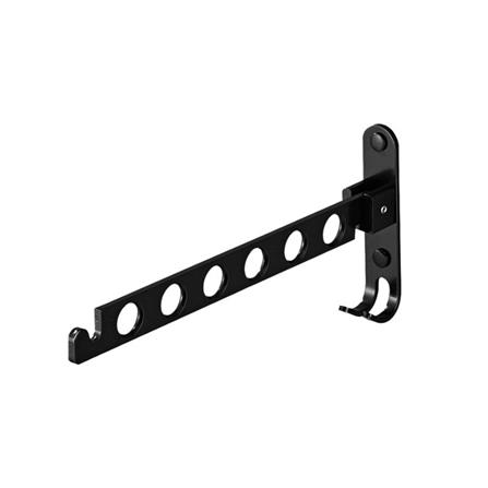 ราวติดผนังขาเดียวพับได้ PERFECT HANG สีดำ_0