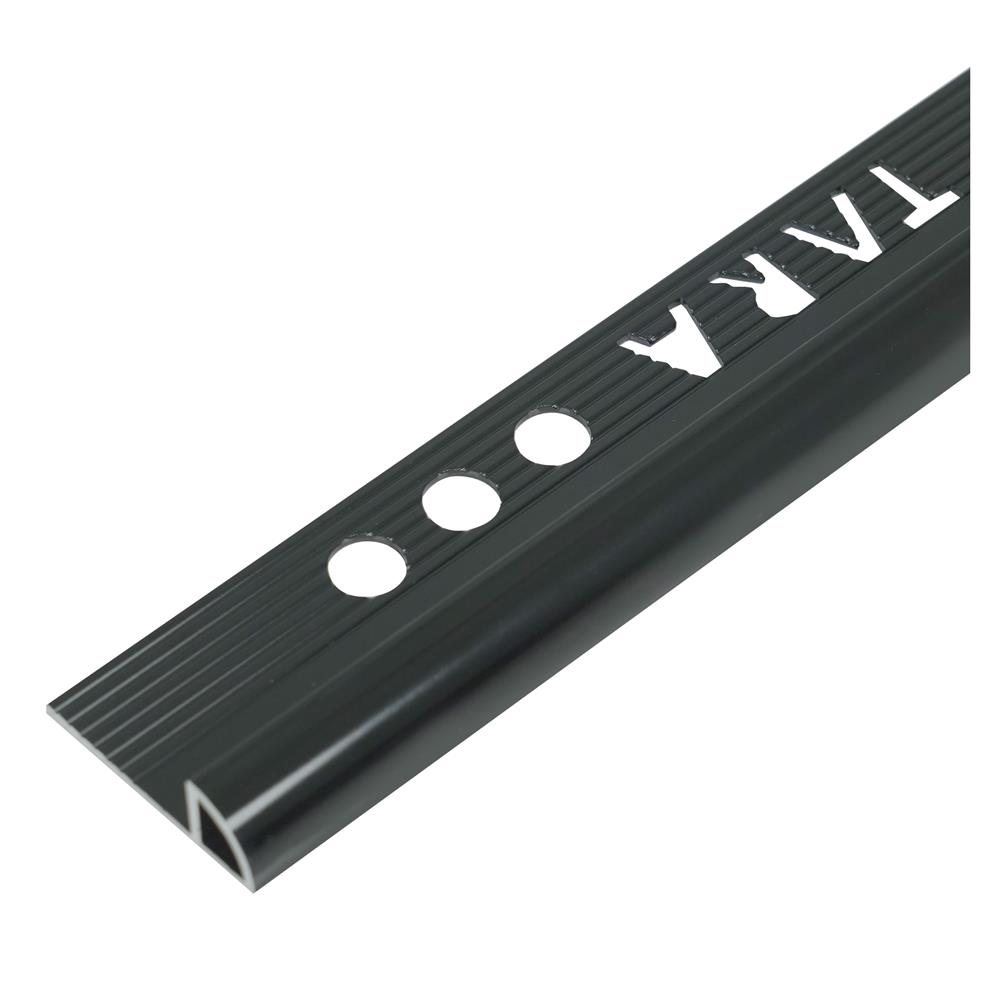 คิ้วอะลูมิเนียมแบบโค้ง TARA 9 มม. 2 ม. สีดำเงา