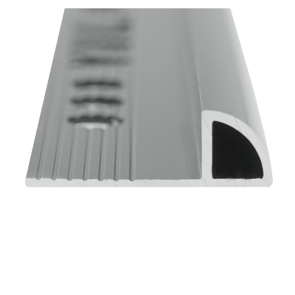 คิ้วอะลูมิเนียมแบบโค้ง TARA 9 มม. 2 ม. สีดำเงา