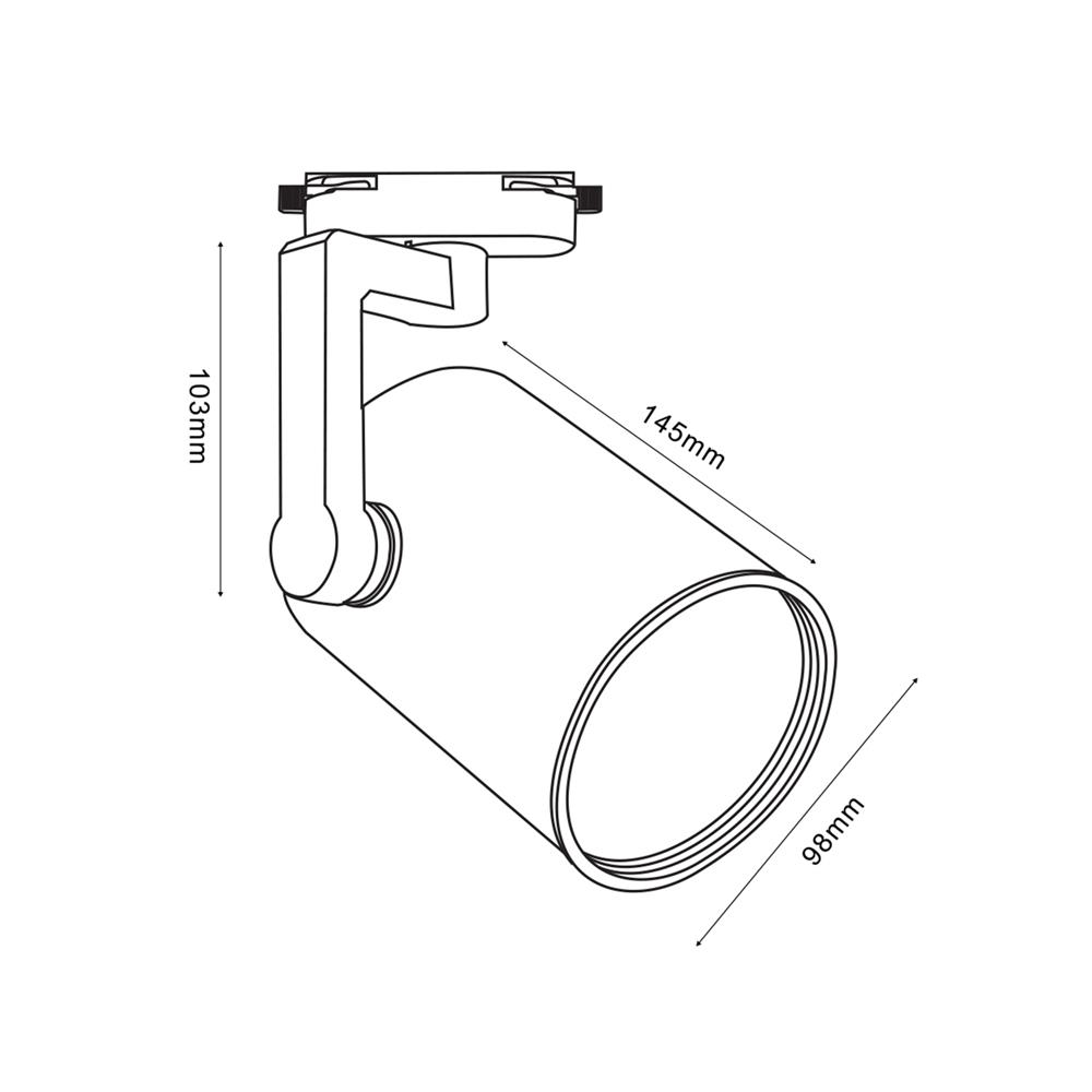 แทรคไลท์ ติดราง E27 SHINING SF-TRR1E27-3 สีดำ