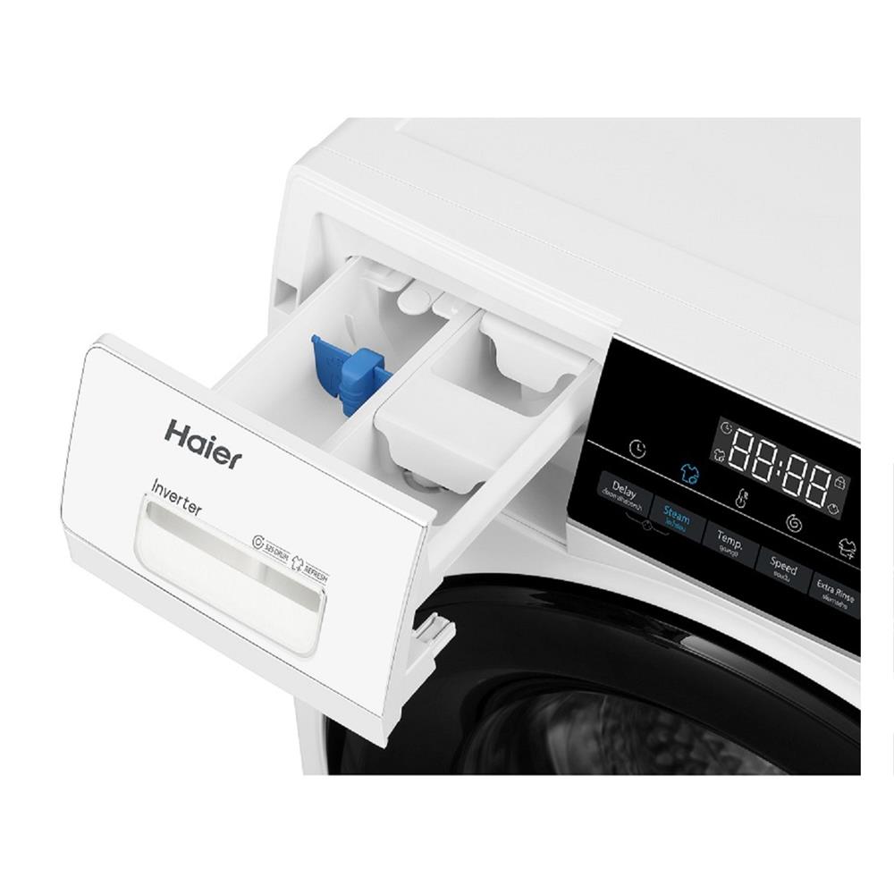 เครื่องซักผ้าฝาหน้า HAIER HW80-BP12929A 8 กก. 1200RPM อินเวอร์เตอร์ สีขาว