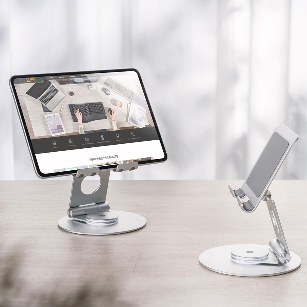 แท่นวางโทรศัพท์และแท็บเล็ต ERGOTREND สีเงิน