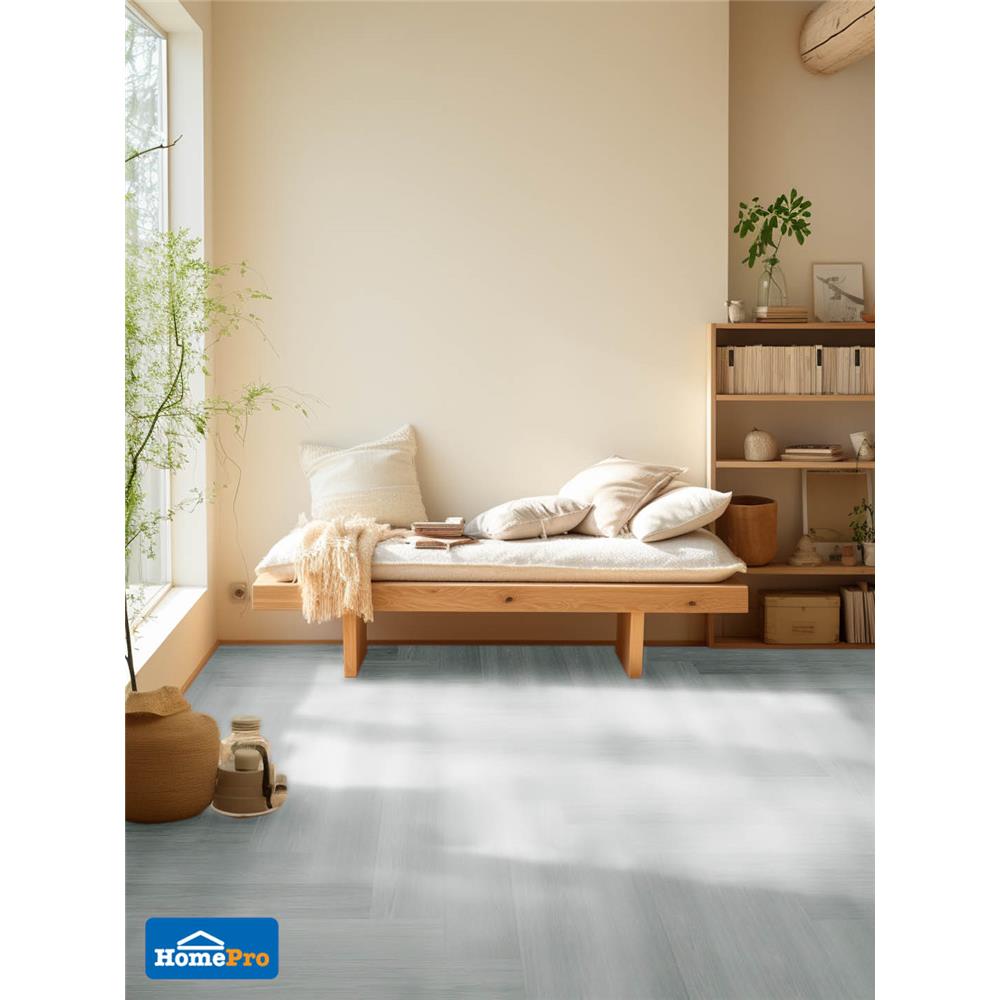 กระเบื้องยางหลังกาว 15.24x91.44 ซม. TARA คลาวน์ เกรย์