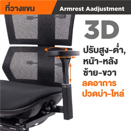 เก้าอี้เพื่อสุขภาพ ERGOTREND MALMO MILLIMETER สีดำ_6