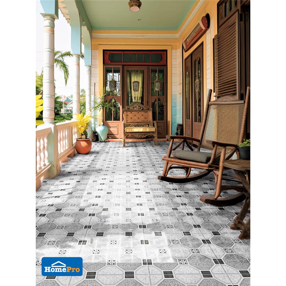 กระเบื้องพื้น 16x16 นิ้ว TARA วาร์ดี้ เทา PM 0.96M2