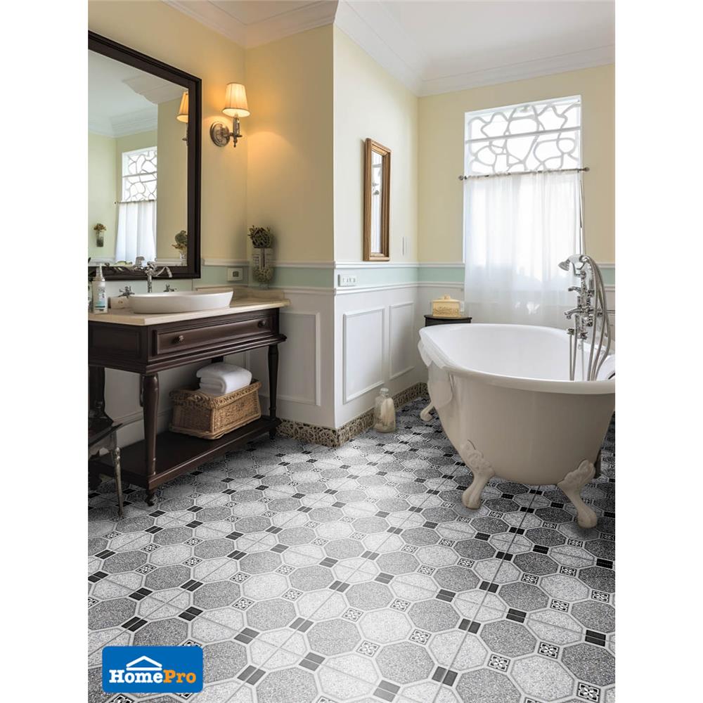 กระเบื้องพื้น 16x16 นิ้ว TARA วาร์ดี้ เทา PM 0.96M2