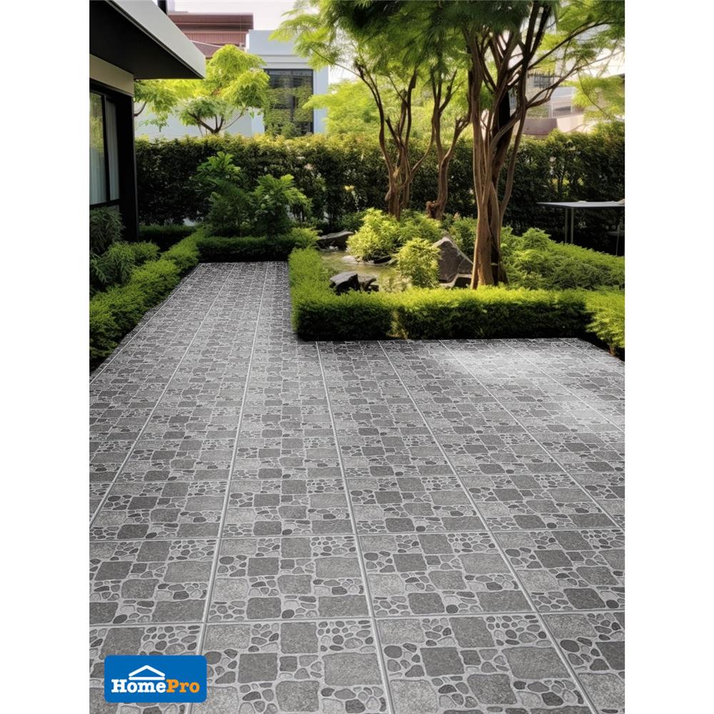 กระเบื้องพื้น 12x12 นิ้ว ภูผา ลานแกรนิต เทา PM 1 ตร.ม.