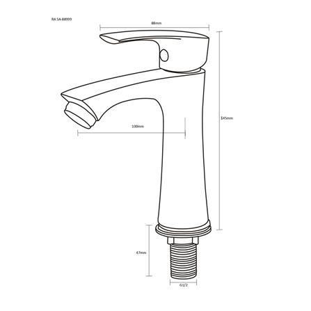 ก๊อกอ่างล้างหน้าเดี่ยว RASLAND SA-88999_2