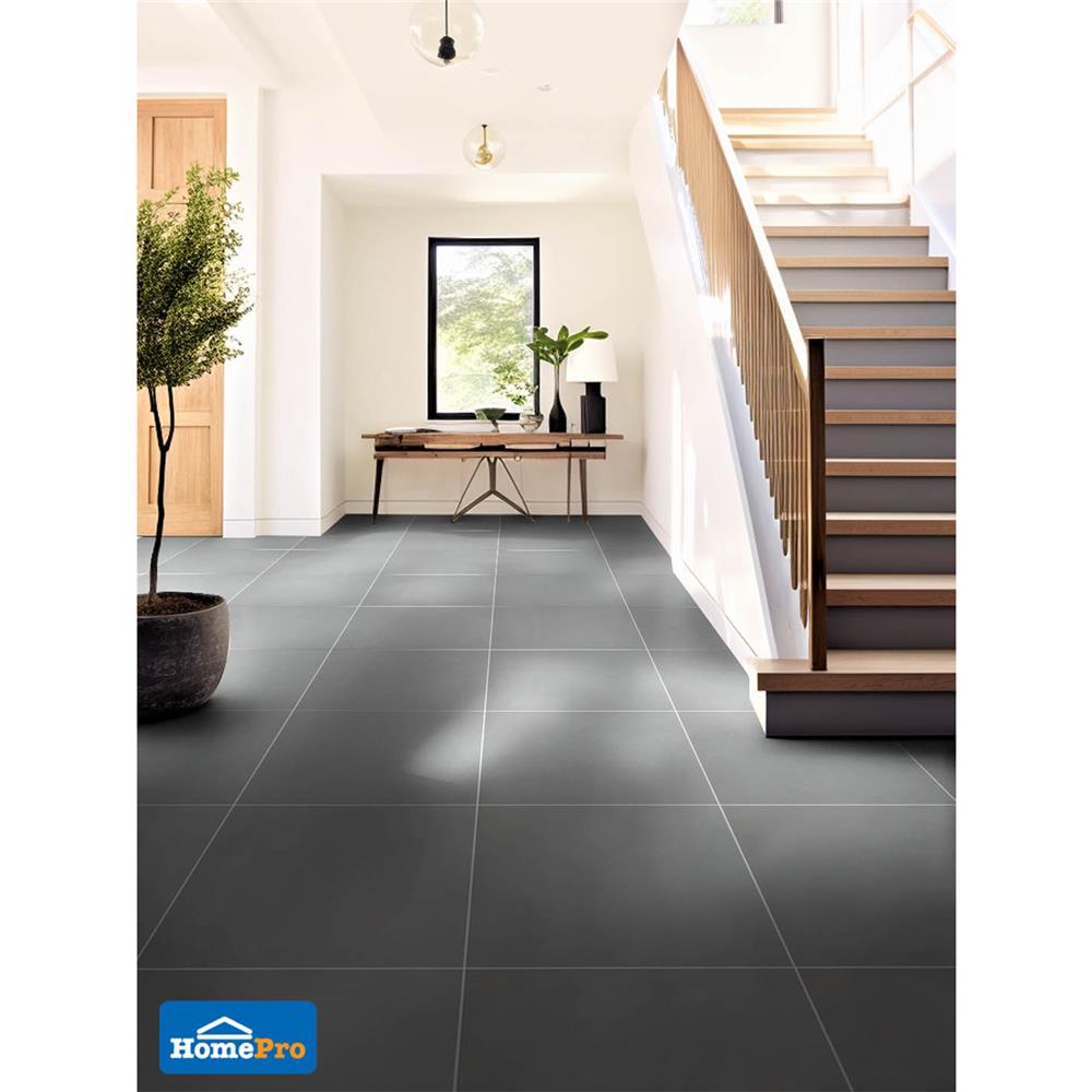 กระเบื้องพื้นพอร์ซเลน 60x60 ซม. TARA ทิมมี่ ดาร์กเกรย์ A 1.44M2