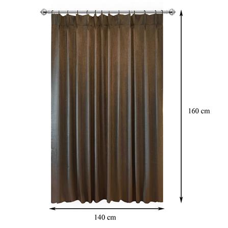 ผ้าม่านจีบ HOME LIVING STYLE LIANA UV 140X160 ซม. สีน้ำตาล_5