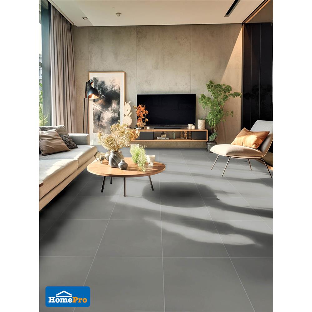 กระเบื้องพื้นพอร์ซเลน 60x60 ซม. TARA ทิมมี่ เกรย์ A 1.44M2