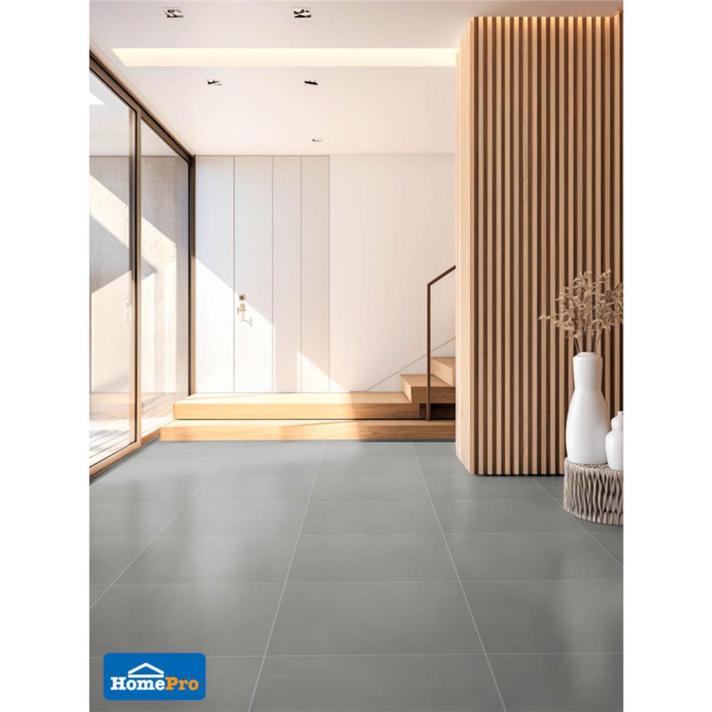 กระเบื้องพื้นพอร์ซเลน 60x60 ซม. TARA ทิมมี่ เกรย์ A 1.44M2