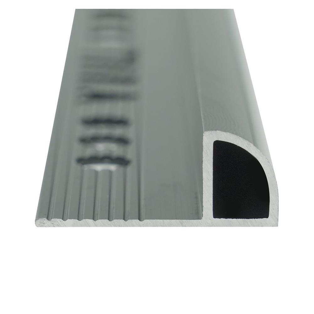 คิ้วอะลูมิเนียมแบบโค้ง TARA 12 มม. 2 ม. สีดำเงา