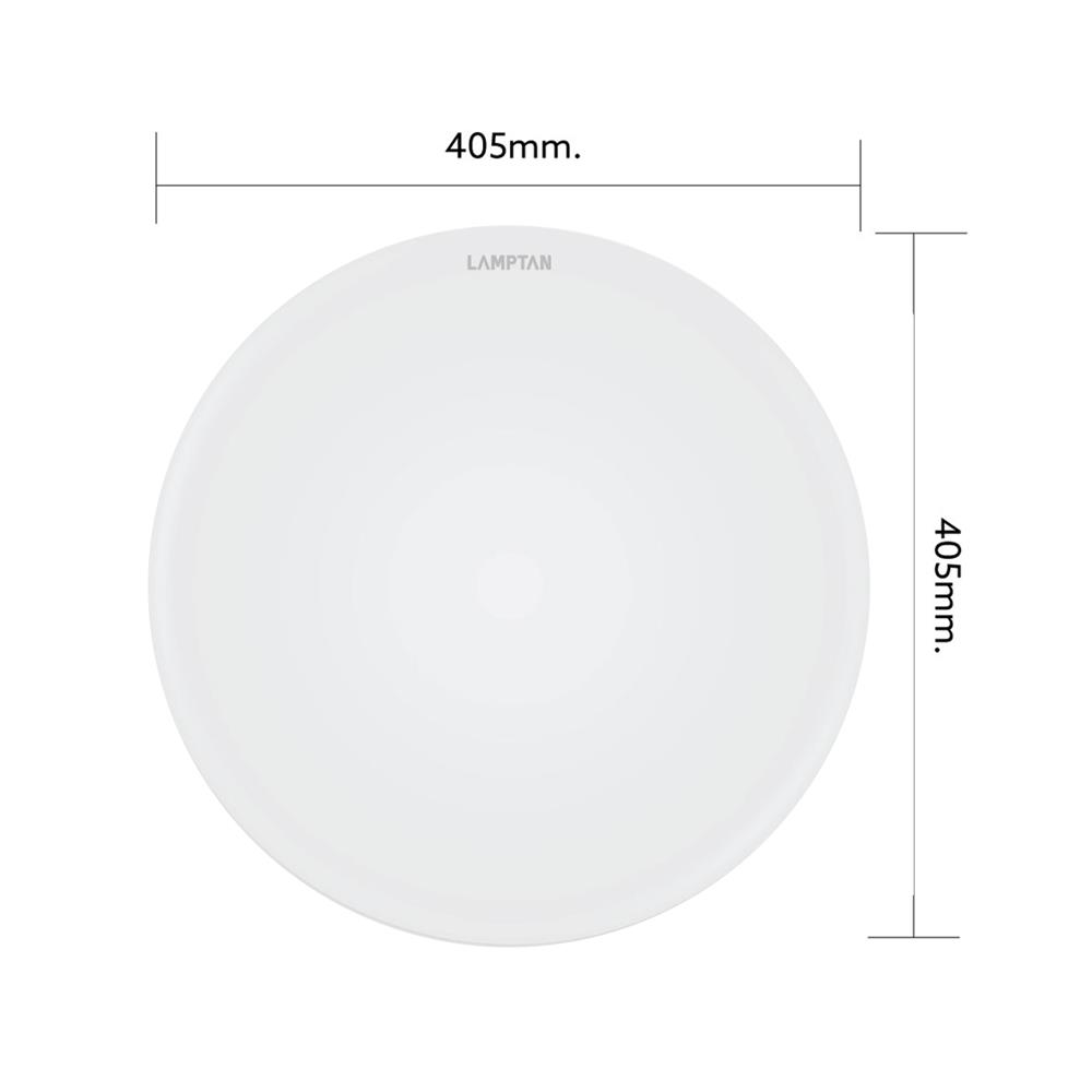 ไฟเพดาน LED LAMPTAN BASIC 16 นิ้ว 24 วัตต์ DAYLIGHT สีขาว