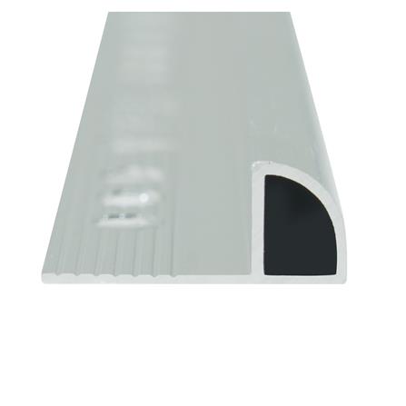 คิ้วอะลูมิเนียมแบบโค้ง TARA 12 มม. 2 ม. ปัดลายเงิน_1