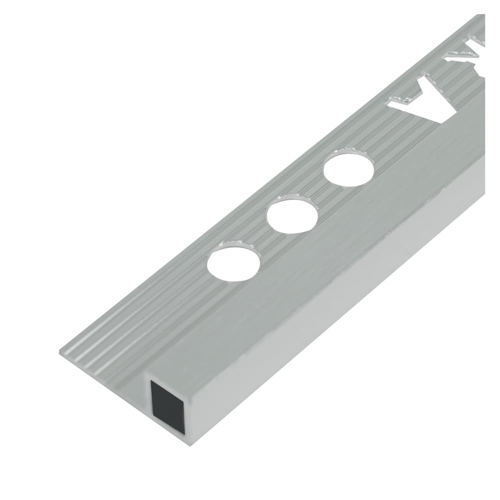 คิ้วอะลูมิเนียมแบบหลี่ยม TARA 9 มม. 2 ม. ปัดลายเงิน