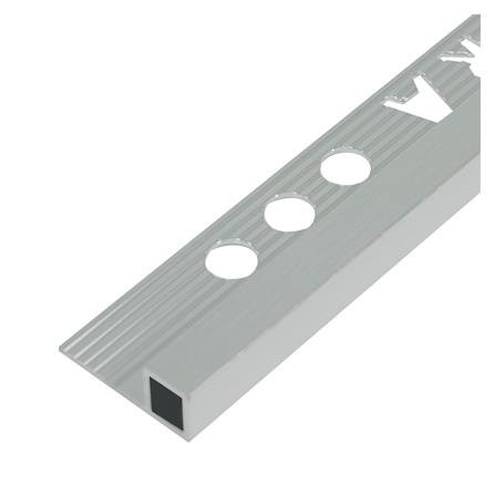 คิ้วอะลูมิเนียมแบบหลี่ยม TARA 9 มม. 2 ม. ปัดลายเงิน_0