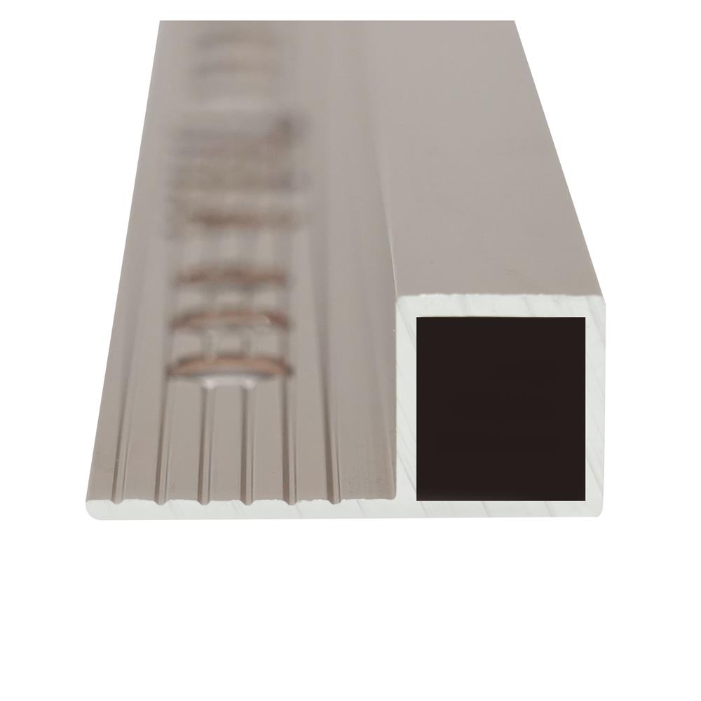 คิ้วอะลูมิเนียมแบบเหลี่ยม TARA 12 มม. 2 ม. สีน้ำตาลเข้มเงา