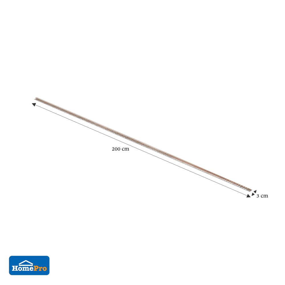 คิ้วอะลูมิเนียมแบบเหลี่ยม TARA 12 มม. 2 ม. สีน้ำตาลเข้มเงา