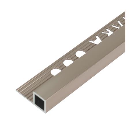 คิ้วอะลูมิเนียมแบบเหลี่ยม TARA 12 มม. 2 ม. สีน้ำตาลเข้มเงา