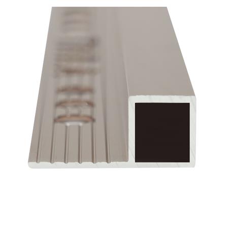 คิ้วอะลูมิเนียมแบบเหลี่ยม TARA 12 มม. 2 ม. สีน้ำตาลเข้มเงา_1