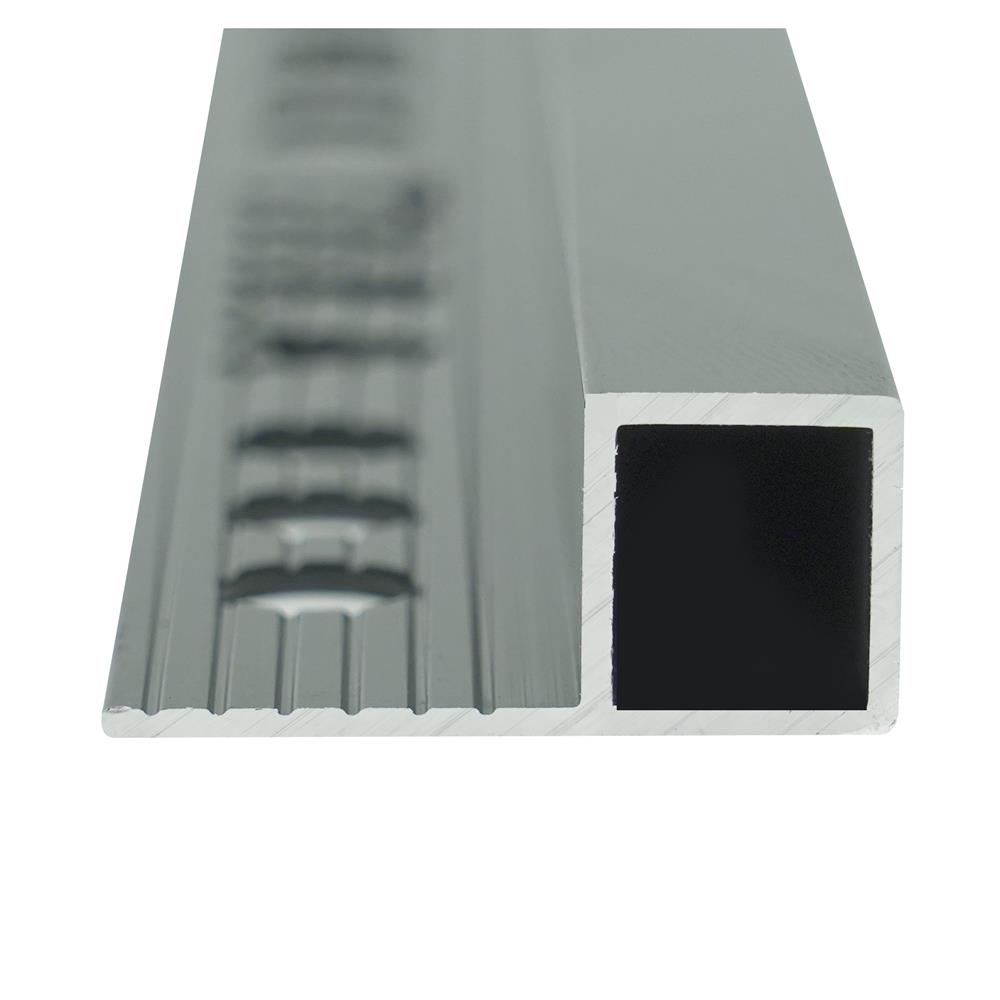 คิ้วอะลูมิเนียมแบบเหลี่ยม TARA 12 มม. 2 ม. สีดำเงา