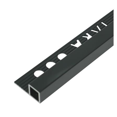 คิ้วอะลูมิเนียมแบบเหลี่ยม TARA 12 มม. 2 ม. สีดำเงา