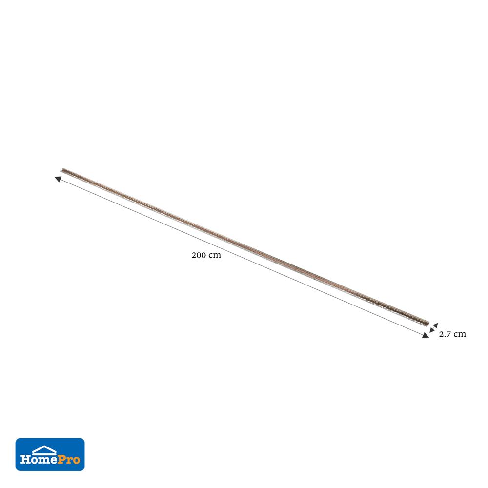 คิ้วอะลูมิเนียมแบบเหลี่ยม TARA 9 มม. 2 ม. สีน้ำตาลเข้มเงา