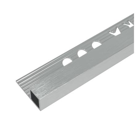 คิ้วอะลูมิเนียมแบบเหลี่ยม TARA 12 มม. 2 ม. ปัดลายเงิน