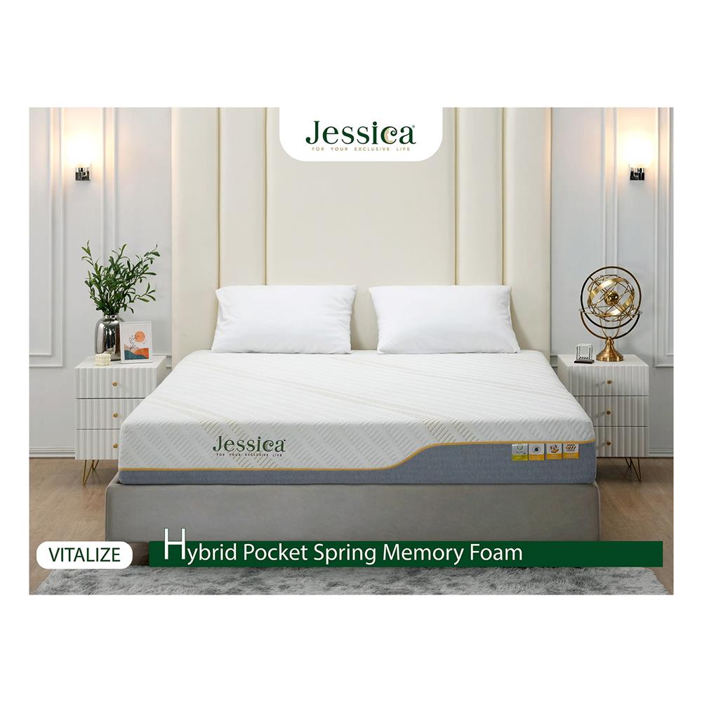 ที่นอน 5 ฟุต JESSICA VITALIZE พร้อมชุดเครื่องนอน 11 ชิ้น