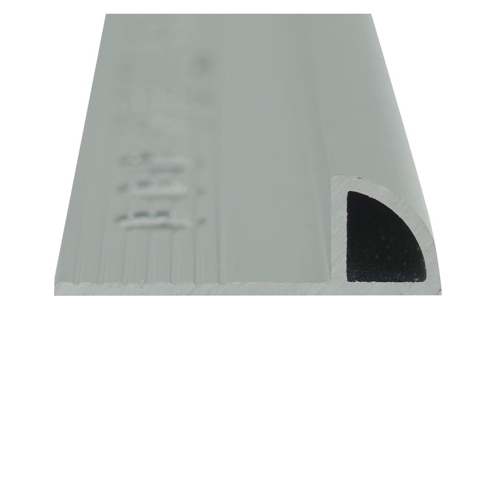 คิ้วอะลูมิเนียมแบบโค้ง TARA 9 มม. 2 ม. ปัดลายเงิน