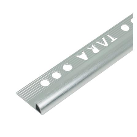 คิ้วอะลูมิเนียมแบบโค้ง TARA 9 มม. 2 ม. ปัดลายเงิน