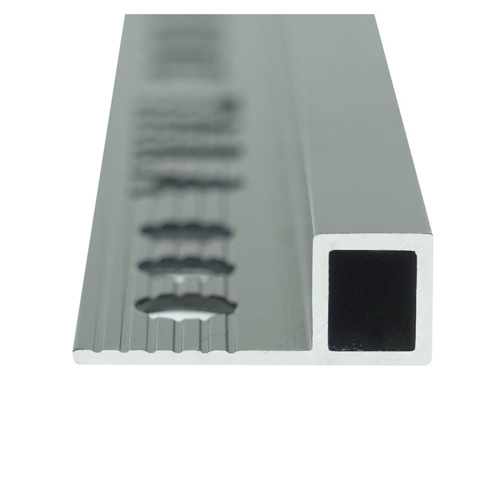 คิ้วอะลูมิเนียมแบบเหลี่ยม TARA 9 มม. 2 ม. สีดำเงา