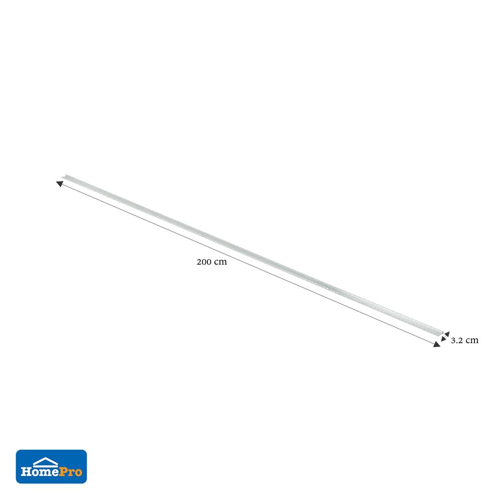 คิ้วอะลูมิเนียมแบบเหลี่ยม TARA 9 มม. 2 ม. สีดำเงา