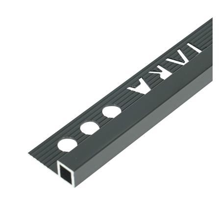 คิ้วอะลูมิเนียมแบบเหลี่ยม TARA 9 มม. 2 ม. สีดำเงา