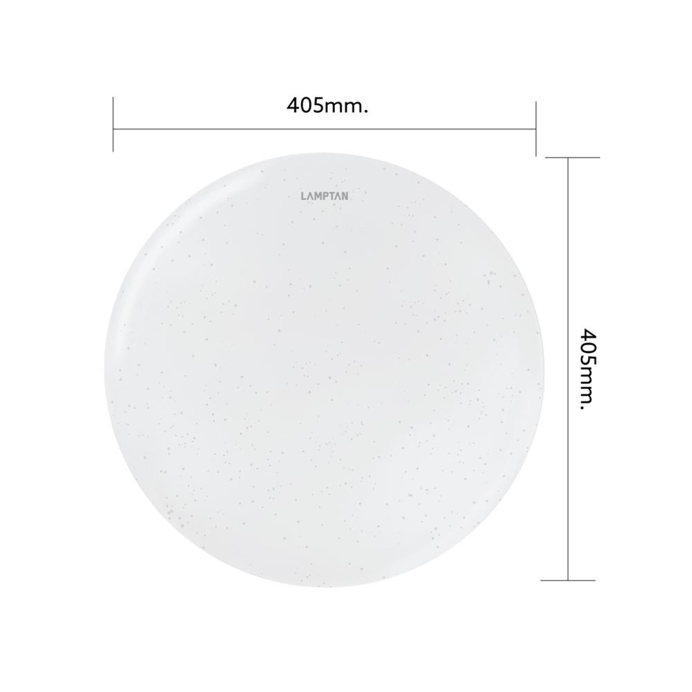 ไฟเพดาน LED LAMPTAN MOON 16 นิ้ว 36 วัตต์ DAYLIGHT/COOL WHITE/WARM WHITE สีขาว