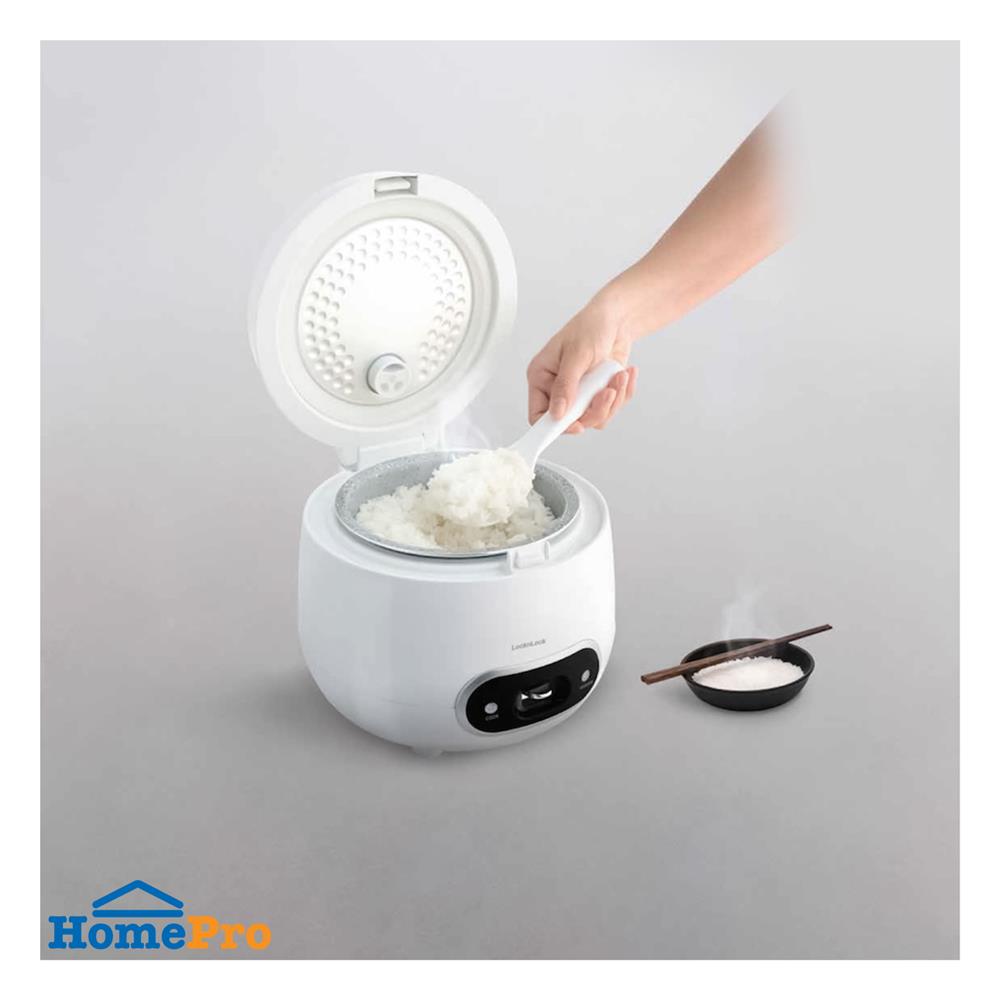 หม้อหุงข้าว MANUAL LOCKNLOCK EJR426WHT 0.8 ลิตร สีขาว