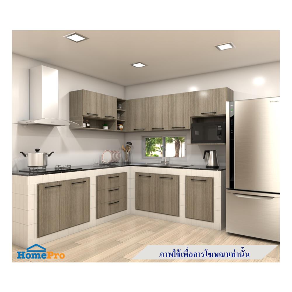 ตู้แขวนเดี่ยว มือจับดำ WPC PARAZZO ENZO 40X80 ซม. เอ็มไพร์โอ๊ก (เปิดขวา)