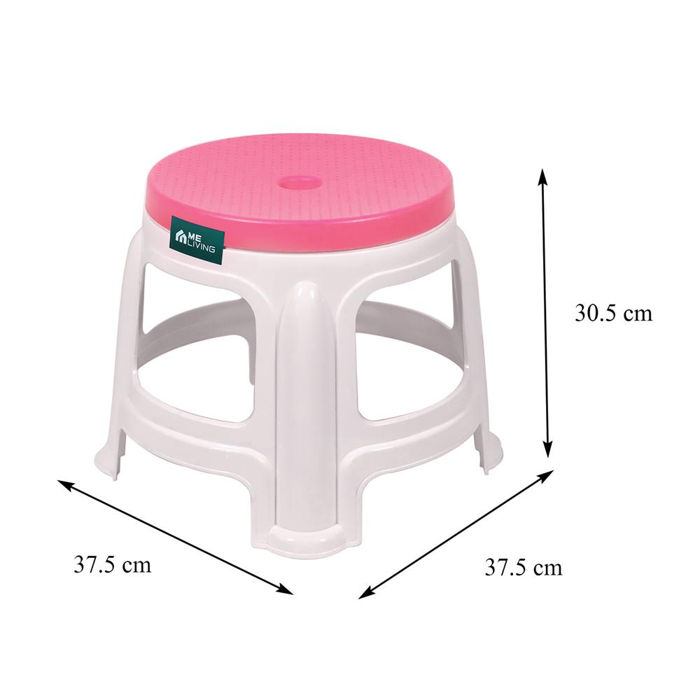 เก้าอี้พลาสติก ME LIVING BEST CHAIR S สีขาว/ชมพู