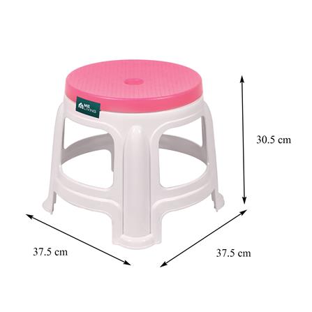 เก้าอี้พลาสติก ME LIVING BEST CHAIR S สีขาว/ชมพู_6