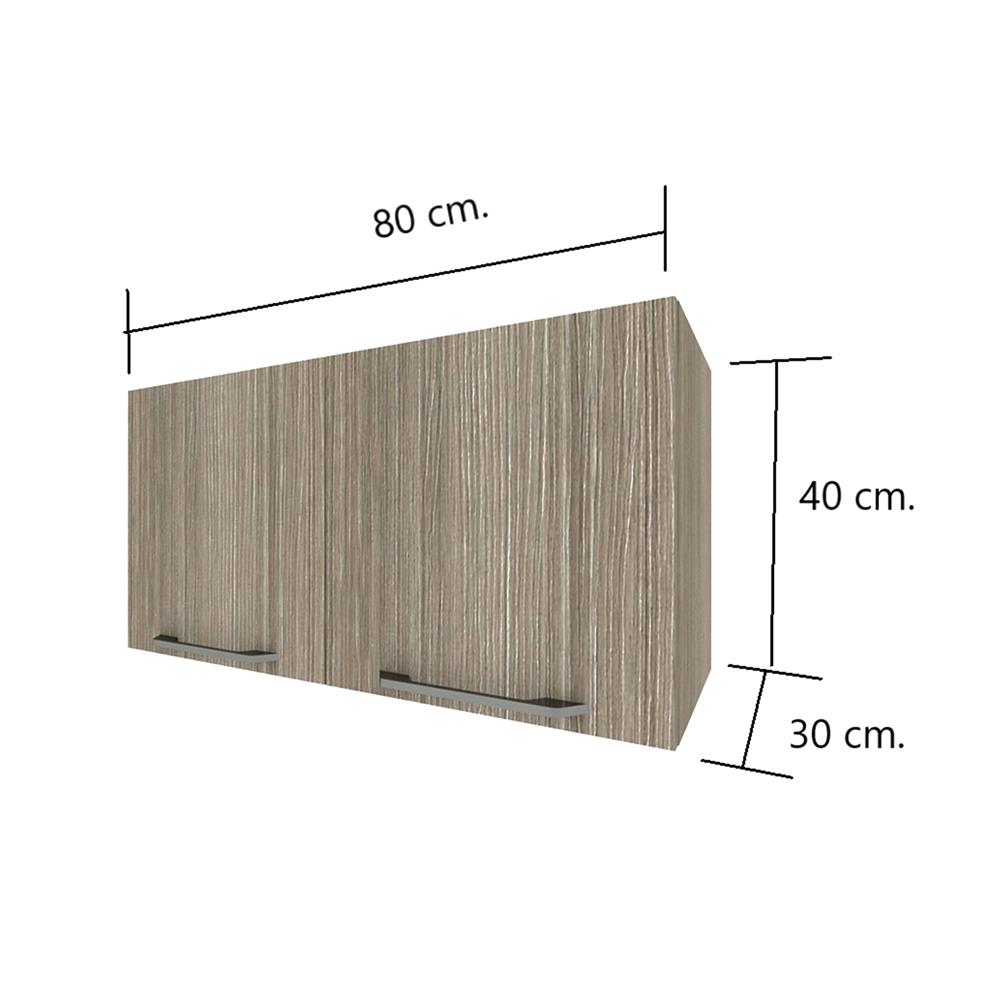 ตู้แขวนคู่ มือจับดำ WPC PARAZZO ENZO 40X80 ซม. เอ็มไพร์โอ๊ก