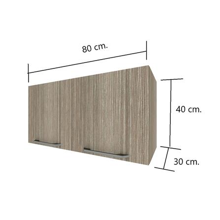 ตู้แขวนคู่ มือจับดำ WPC PARAZZO ENZO 40X80 ซม. เอ็มไพร์โอ๊ก_3