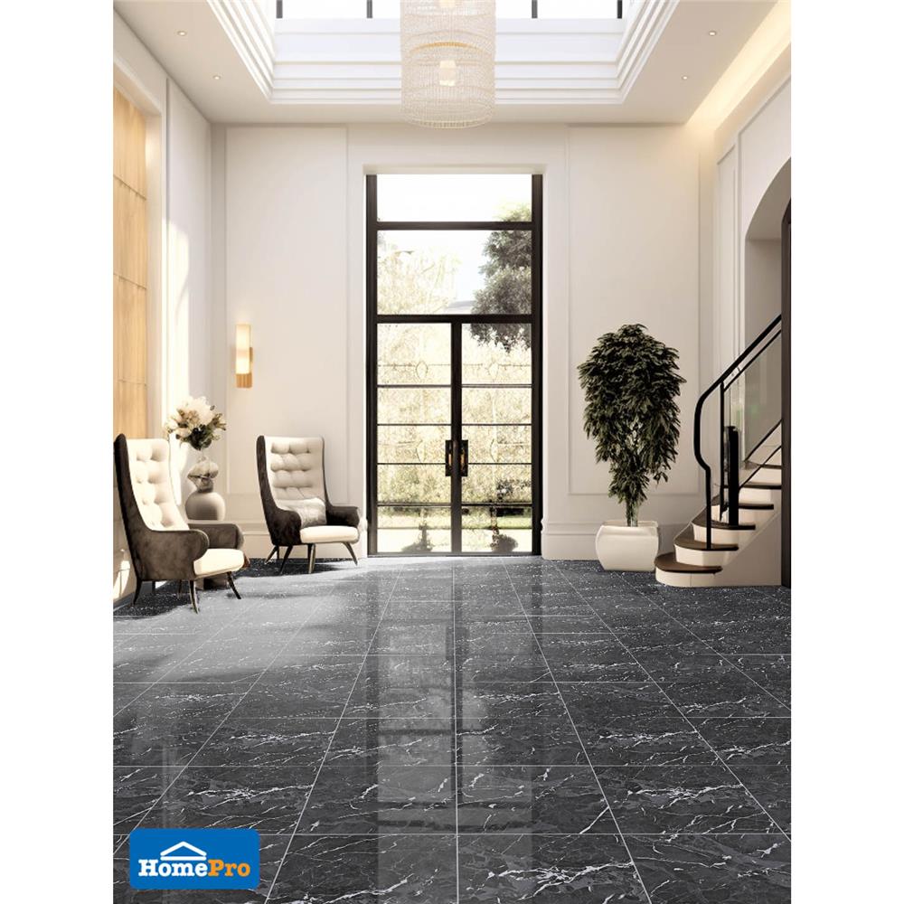 กระเบื้องพื้น 16x16 นิ้ว COTTO มาชูปิกชู ดำ PM 0.96M2