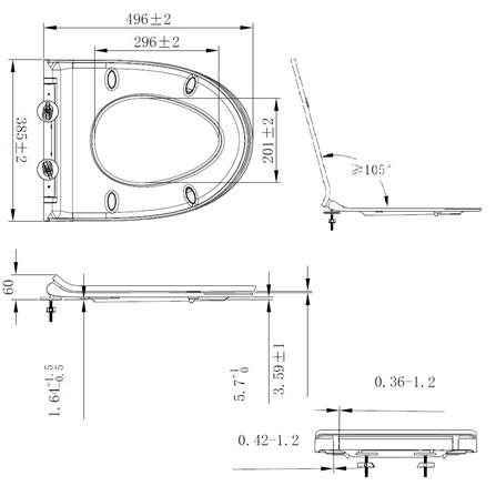 ฝารองนั่งพลาสติก AMERICAN STANDARD ST1000S-WT สีขาว_1