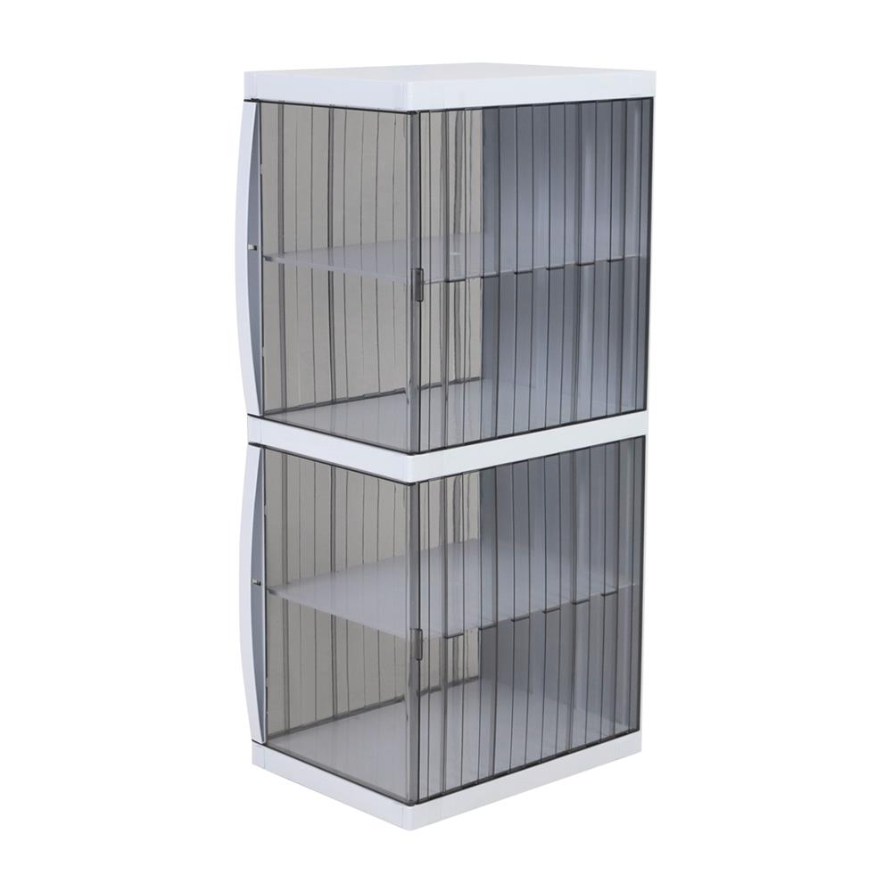 กล่องรองเท้า STACKO MAGIC BOX 27.8x38.5x79 ซม. สีขาว/เทาใส_1