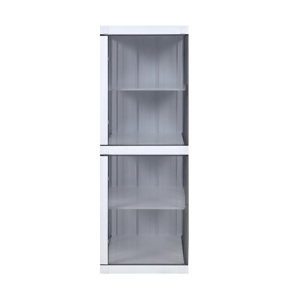 กล่องรองเท้า STACKO MAGIC BOX 27.8x38.5x79 ซม. สีขาว/เทาใส