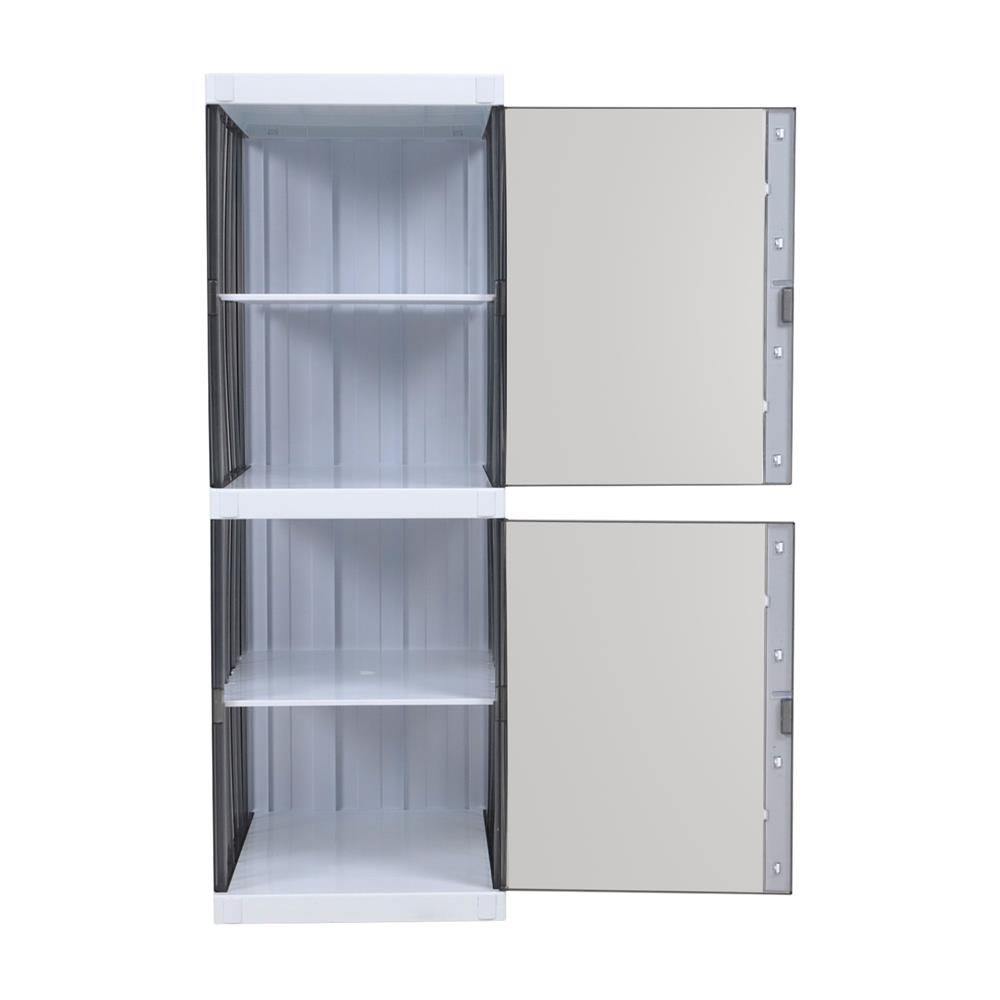 กล่องรองเท้า STACKO MAGIC BOX 27.8x38.5x79 ซม. สีขาว/เทาใส