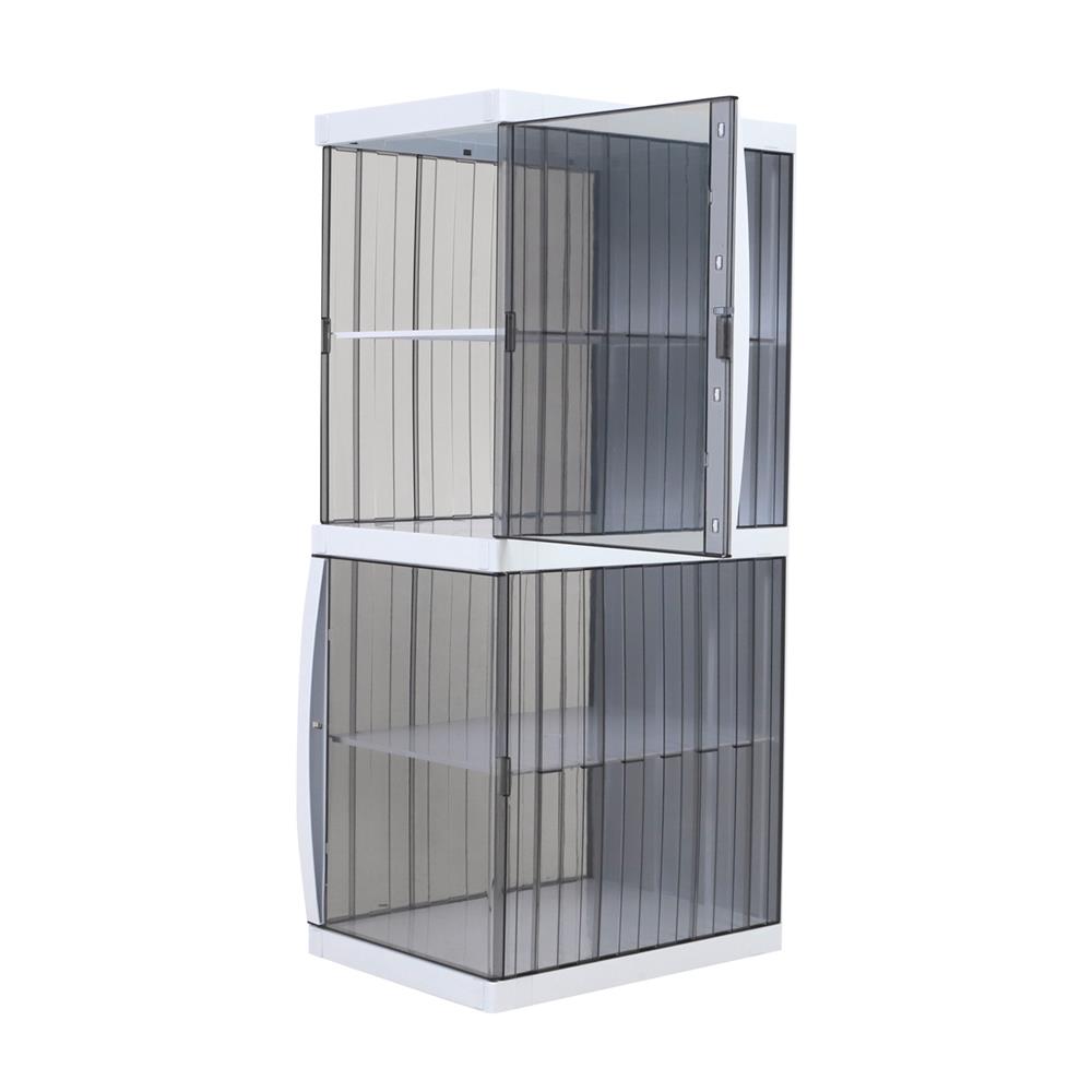 กล่องรองเท้า STACKO MAGIC BOX 27.8x38.5x79 ซม. สีขาว/เทาใส